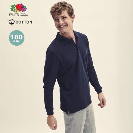 Tricou polo unisex cu mâneci lungi