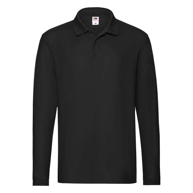 Tricou polo unisex cu mâneci lungi