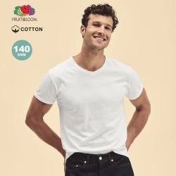 Tricou alb unisex Iconic V-Neck