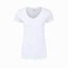 Tricou alb damă Iconic V-Neck
